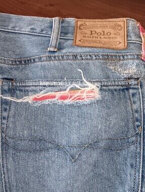 Polo Ralph Lauren Distressed/Serape Sullivan Slim Jeans